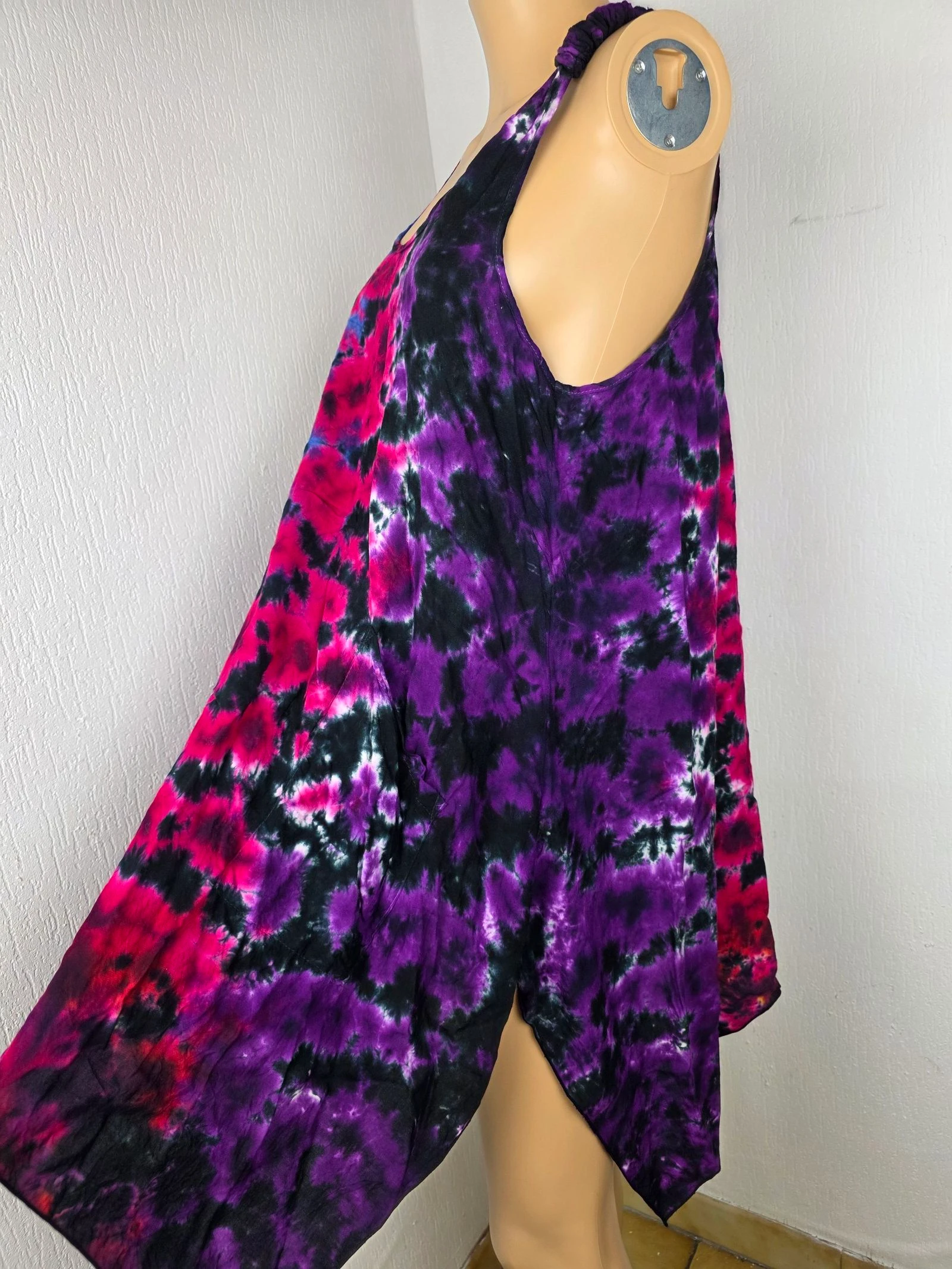 Boho fairy vintage Y2K tie-dye asymmetrical dress one size – photo 5
